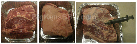 Boston Butt pork roast with fat cap ready for injecting